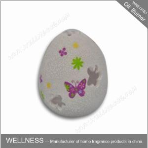 Buy cheap Beautiful Design Ceramic Fragrance Oil Burner Egg Shaped , Pattern Exposure from wholesalers