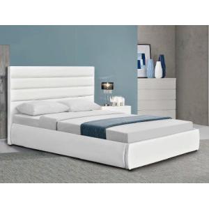 Buy cheap Modern Upholstered Platform Bed With White Headboard 50pcs MOQ from wholesalers