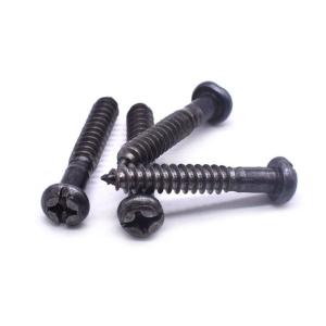 Black Oxide Steel Combination Slotted/Phillips Drive Pan Head Self Tapping