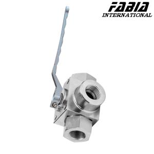 Manual High Pressure Three Way Ball Valve With Internal Teeth