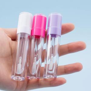 Buy cheap 5ml Clear Empty Lip Gloss Tube Pink White Custom Logo with applicator product