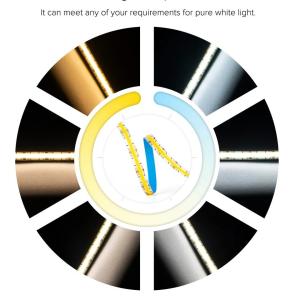 Dimmable COB Led Strip 12V 24V W WW 2700K 6000K for Cabinet Light 5M 16.4ft Long