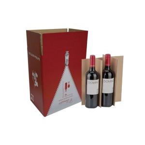 Buy cheap Blue Sustainable Corrugated Wine Gift Boxes Matt Lamination OEM Service from wholesalers