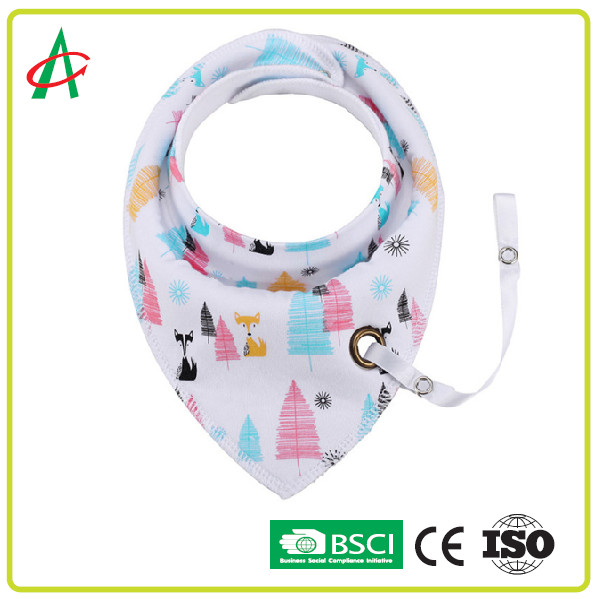 Buy cheap 100% Cotton Newborn Baby Bibs 34x31CM With Pacifier Clip Adjustable from wholesalers