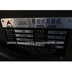 Buy cheap 1.8m3 Bucket Wheel Loader / 3000kg Loading Capacity SDLG LG936l Payloader Pilot Control from wholesalers