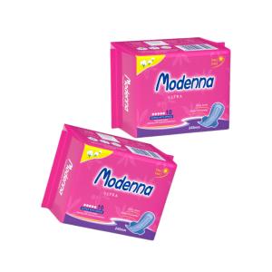 Ultra Absorbent Protective Disposable Sanitary Napkins In White