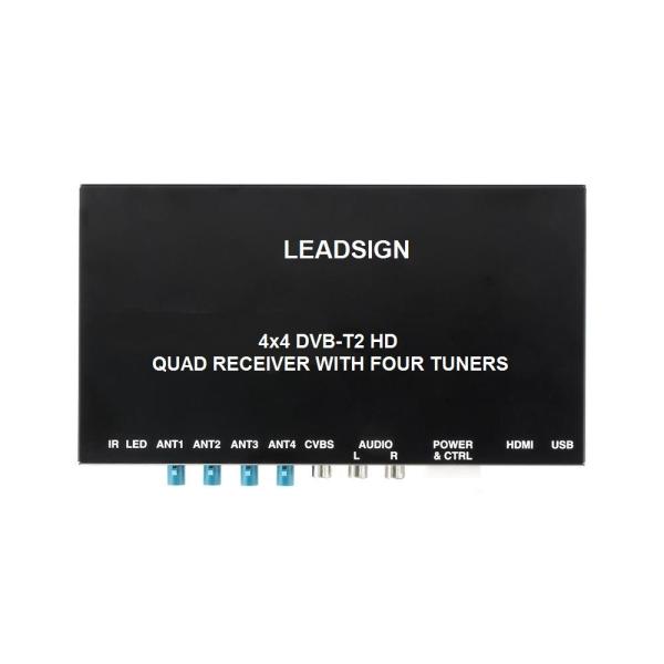 HD Quad Digital TV Receiver With 4x4 Tuners Using Parrot Chipset For BUS
