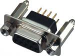 Buy cheap WCON 180° DIP Right Angle DB9 Connector D - SUB for PCB PBT black  With Back Fork Screw from wholesalers