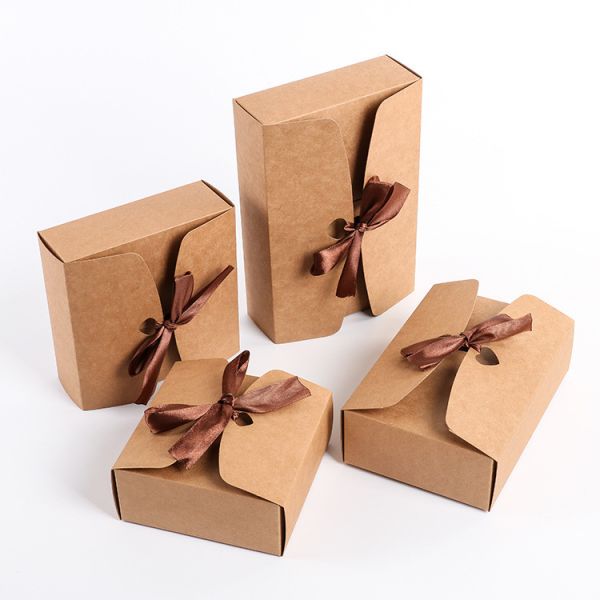 Quality Square Paper Sweet Box Degradable Eco - Friendly Material With Ribbon for sale