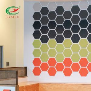 Multiscene Hexagon Acoustic Ceiling Panels Wall Tiles Nontoxic Odorless
