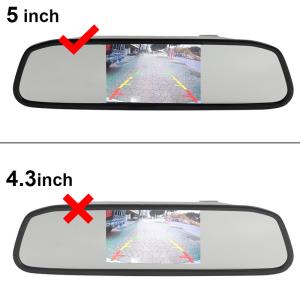Easy Installation Car Rear View Mirror Monitor 5" TFT - LCD Display Screen