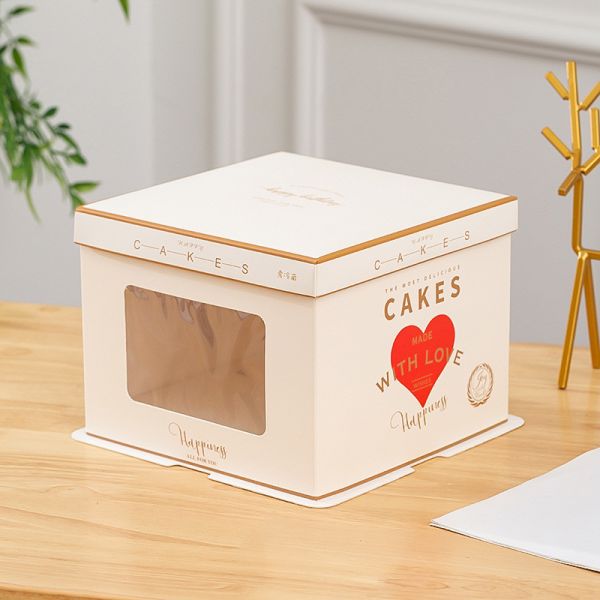 Buy cheap Delicate Design Rectangle Cardboard Wedding Cake Packaging Box With Glossy Matt Lamination from wholesalers