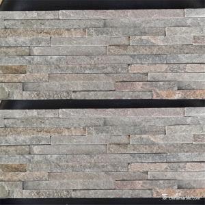 Buy cheap Slate Culture Stone Yellow Red Tiger Skin And Rust Quartzite Stacked Stone Natural stone from wholesalers