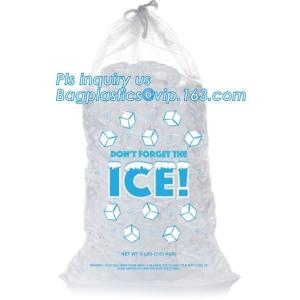 Buy cheap COMPOSTABLE customized ice bag with drawstring, Food Industrial Use Plastic Wicket Ice Bag, ice bag on roll, Ice Bags wi from wholesalers