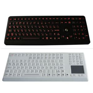 Industrial illuminated backlight medicalkeybord with optical trackball