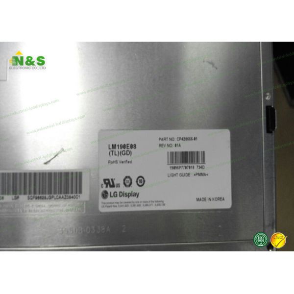 Buy cheap Hard coating LM190E08-TLGDLG LCD Pane 19.0 inch with 376.32×301.056 mm Active Area from wholesalers