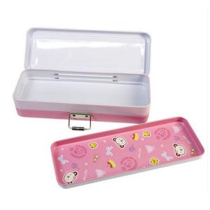 Buy cheap 2 Layers Rectangular Metal Pencil Tin Box For School Kids With Lock And Embossing from wholesalers