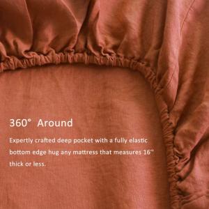 Create a Cozy Bedroom with Our All-Season 100% French Linen Sheet Set Stone