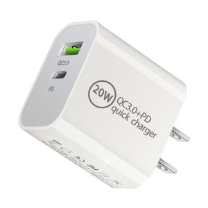 Buy cheap 20w Qc3.0 + Pd Fast Charger Dual Port Standard AC Adapter (USB Type-C) 2.4a Usb Quick Type C Charger Adapter from wholesalers