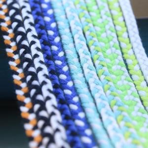 Buy cheap Garment 3 Strand Macrame Cord Orange White 5mm 3 Strand Cotton Rope from wholesalers