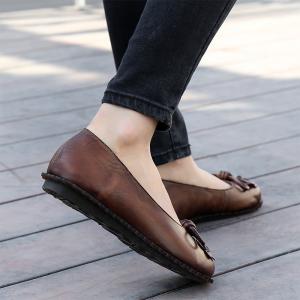 S402 Leather Shoes Handmade Toe Layer Cowhide High Quality Women'S Shoes Custom
