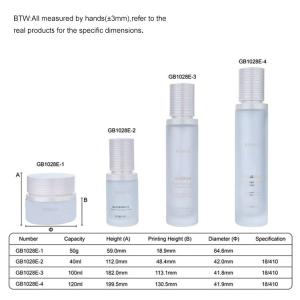 Buy cheap 40ml/100ml/120ml/50g Glass White Cylindrical Frosted With White Lid For Cosmetic Packaging Bottle from wholesalers