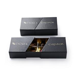 2 Layer Empty Chocolate Truffle Boxes Luxury Paper Packaging Paperboard