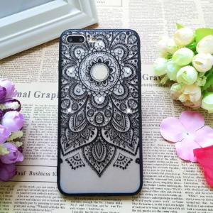 Buy cheap PC+TPU Black Silk Lace Pattern with Diamonds Back Cover Cell Phone Case For iPhone 7 6s Plus from wholesalers