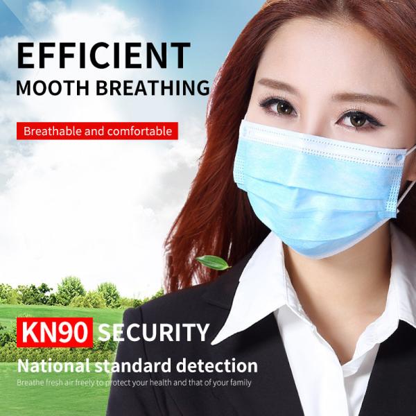 Quality Printing Disposable Mouth Earloop 3 Ply Face Mask for sale