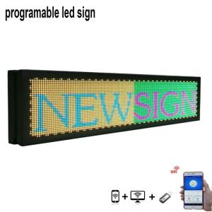 Buy cheap P5 Programmable Scrolling LED Window Display Signs 40*8 Inch from wholesalers