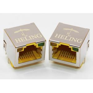 Buy cheap Ethernet Router Through Hole PCB Connector Brass Shielded Built - In LED Indicator from wholesalers