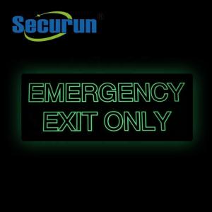 Glowing Color Or Custom Photoluminescent Safety Sign With Mounting Hardware