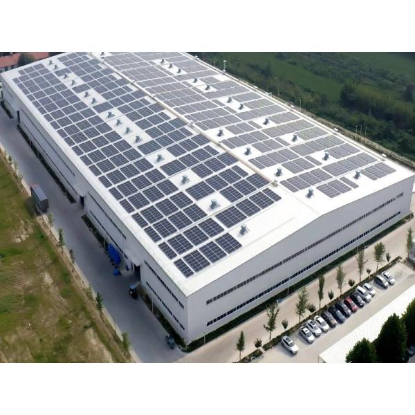 Quality Prefabricated Commercial Metal Frame Warehouse With Solar Panel for sale