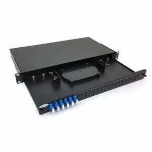 Buy cheap Black Fiber Optic Patch Panel High Density Plug In And Play Design Light Weight from wholesalers