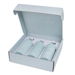 Buy cheap Custom Printed Logo Corrugated Cardboard Bottle Shipping Box With Paper Insert from wholesalers