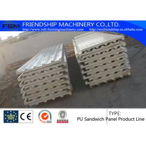 Buy cheap 5 Ribs Covered 1000mm PU Sandwich Panel Production Line With Double-Belt Conveyor from wholesalers