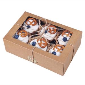 Buy cheap Customized Printing 6 12 Hole Kraft Paper Muffin Cupcakes Box for Sushi and Cookies from wholesalers
