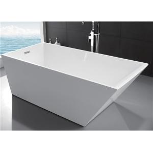 Buy cheap Classic Rectangular Soaking Tub , High Gloss Surface Freestanding Modern Tub from wholesalers
