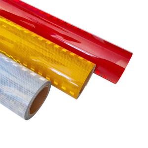 Micro Prismatic Retro Metalized Gold Reflective Vinyl Film Self Adhesive