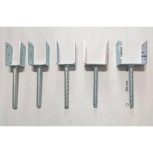 Buy cheap Sturdy U Type Galvanised Heavy Duty Fence Post Supports Anchors with Triangle Bracket from wholesalers