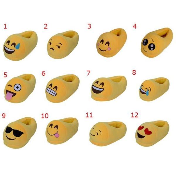 Quality emoji slippers plush slipper cheap slipper with good quality Emoji Emoticon slipper for sale