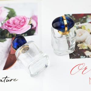 Buy cheap Creative Perfumer Glass Bottle With Blue Stone Cap from wholesalers