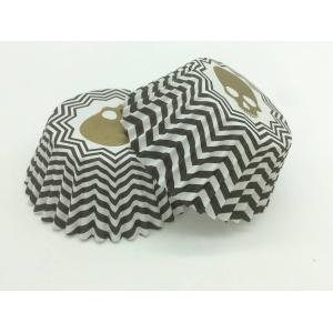 Buy cheap Zombie Head Black And White Striped Cupcake Liners Single Wall Various Size from wholesalers