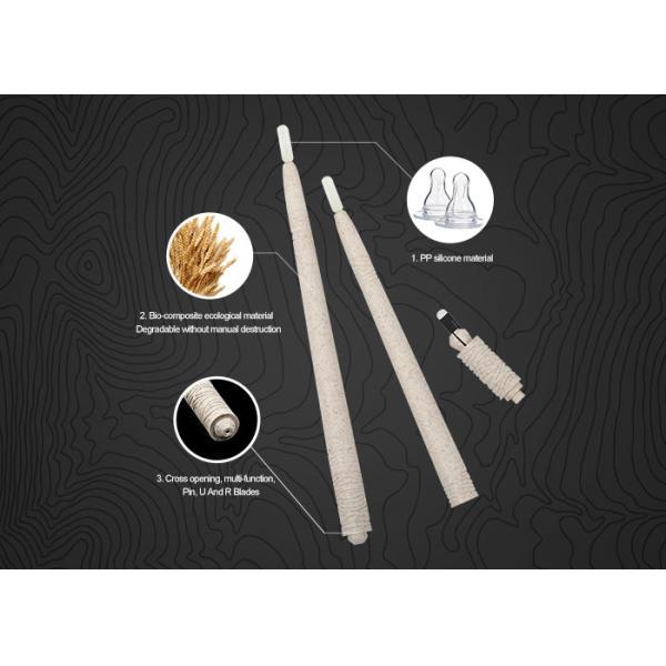 Champagne Disposable Micropigmentation Pen Manual Eco - Holder With Pigment