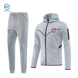 Buy cheap Long Zip-Up Training Suit Sets Automated Cutting Customized Fit in Purple or White from wholesalers