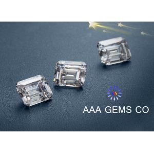 Buy cheap Emerald Cut Diamond Moissanite White Lab Created Moissanite 8mm x 10mm from wholesalers