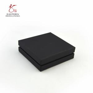 CMYK Custom Printed Black Paperboard Packaging Box with Lid