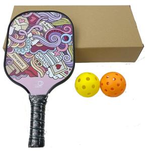 Buy cheap 3k Carbon Pickleball Racquet Logo Design UV Custom Pickleball Paddle from wholesalers