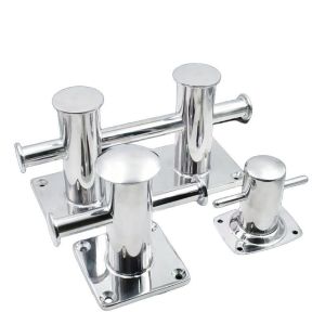 Buy cheap Marine Hardware Supplier Heavy Duty Mooring Marine Double Horn Bitt Cross Cast Iron Bollards Marine Bollard from wholesalers