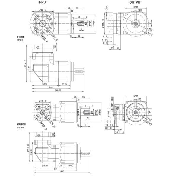 Single Shaft Integrated Planetary Speed Reducer High Precision Gearbox